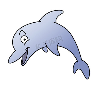 可爱的卡通海豚