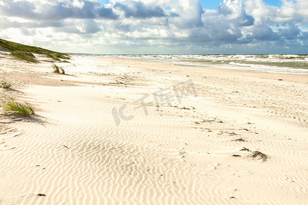 在波罗的海的沙滩