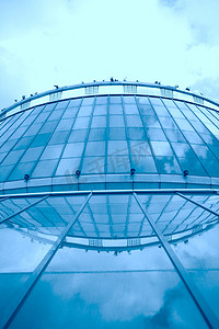 现代线条摄影照片_从玻璃的现代大厦