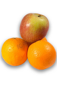 橘子和苹果创造一个三角金字塔