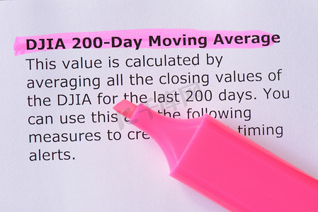 决胜200天摄影照片_DJIA 200 天移动平均线