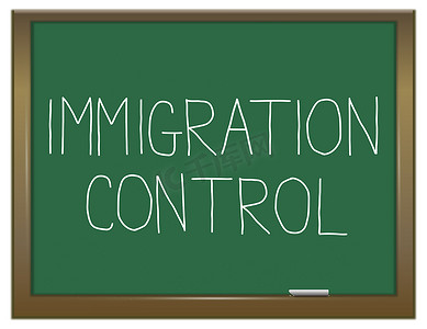移民控制概念。