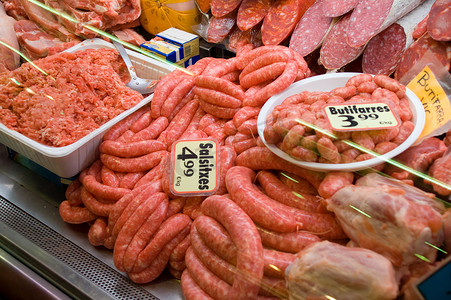 Baqueria 市场上的肉