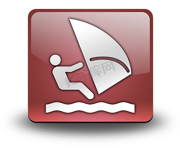 帆板运动员摄影照片_图标、 按钮、 象形图风帆冲浪