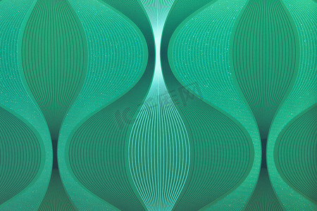 波浪风格摄影照片_背景绿色和蓝色波浪矢量图设计。