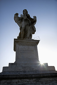天使雕塑在罗马，意大利。