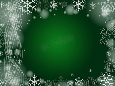 绿色的圣诞雪花