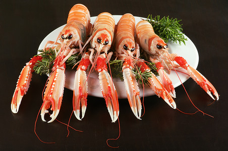 美味的生海螯虾