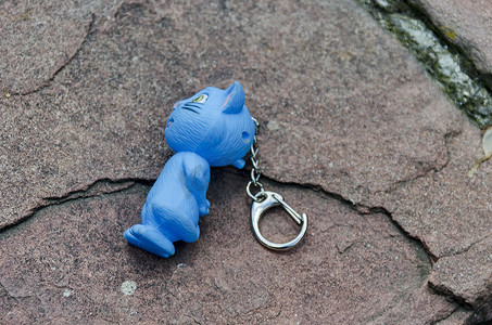 蓝色小熊，带固定环，可固定钥匙