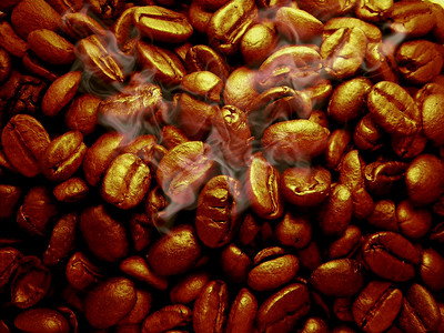 咖啡饮料海报摄影照片_咖啡豆背景