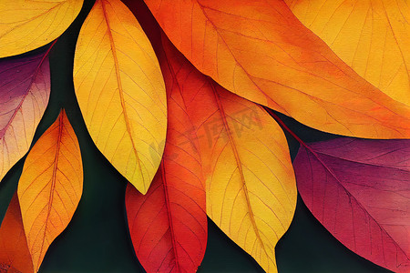 创意手机壁纸摄影照片_渐变的秋天颜色背景 2d 插图