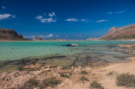克里特岛的巴洛斯海滩泻湖