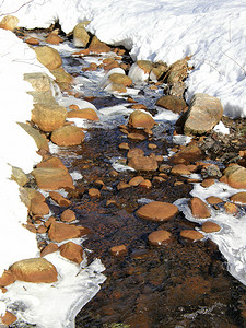 石子摄影照片_冬天的河
