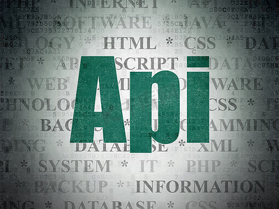 编程概念： 数字纸背景上的 Api