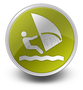 帆板运动员摄影照片_图标、 按钮、 象形图风帆冲浪