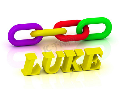 LUKE - 亮黄色字母的名称和家族