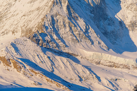 瑞士采尔马特的马特洪峰背景的细节和特写