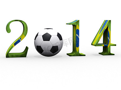 3d 足球世界杯在 2014 年与足球