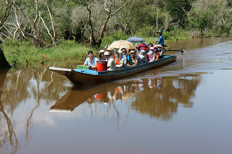 湄公河三角洲、茶苏靛蓝森林、生态旅游