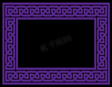 紫色的凯尔特结相框，JPG 版本。