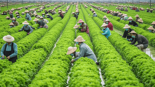 驾驶拖拉机的农民