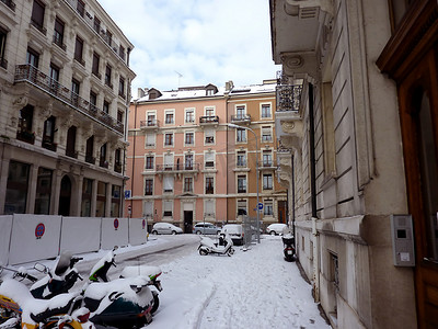 冬天的日内瓦街头