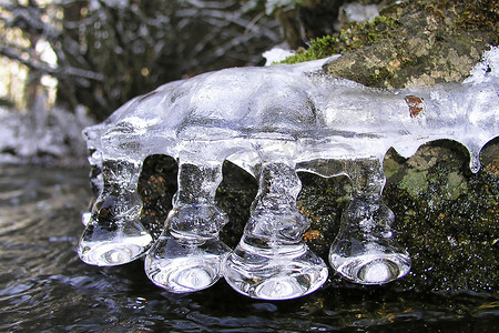 河冰滴，瓜达拉马国家公园，西班牙
