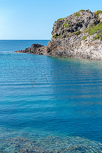 cap摄影照片_海景观与 Cap de Creus，自然公园。