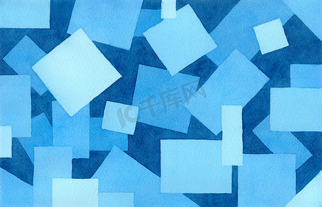 从长方形的抽象蓝色样式背景。