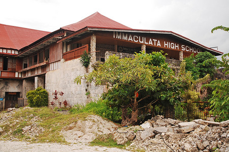 菲律宾薄荷岛的 Immaculata 高中立面。