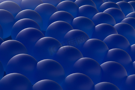 许多球形粒子聚集在一起，3d 渲染。