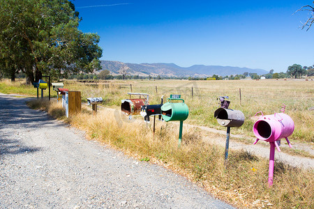 党员信箱摄影照片_澳大利亚乡村的农村信箱