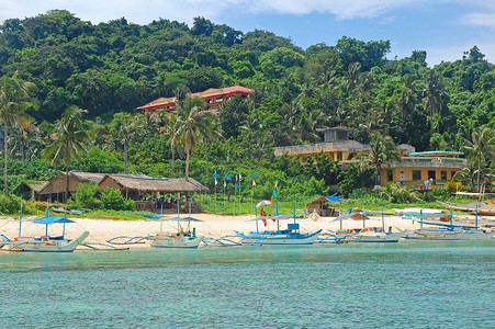 菲律宾阿克兰长滩岛的 Ilig iligan 海滩海岸