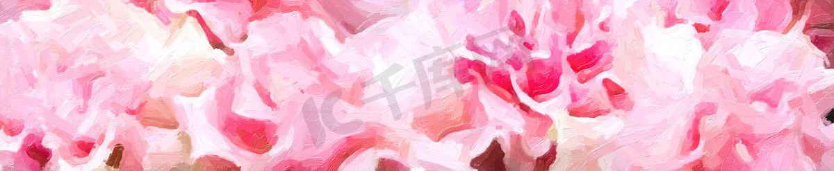 精致粉色玫瑰花蕾的花卉面板特写，油画效果
