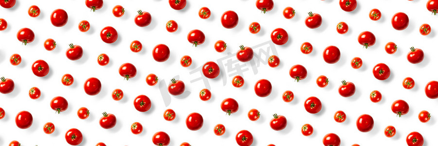 横幅-红番茄的创意背景。