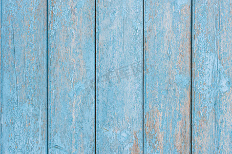 木材染色摄影照片_蓝色风化木材纹理