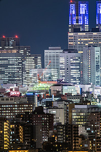 市民中心摄影照片_新宿夜景（文京市民中心拍摄）