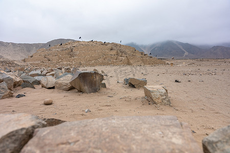 秘鲁- 2022年9月14日：秘鲁圣城Caral-Supe考古遗址