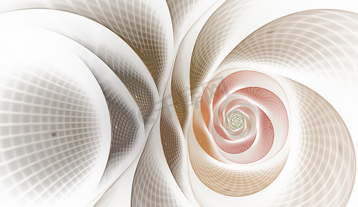具有网格和螺旋的抽象分形，可用于桌面墙纸或创意封面设计的螺旋花。