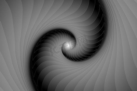 黑白螺旋拼图无限几何分形背景