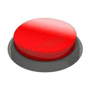 有光泽的红色圆形按钮