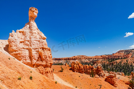 外星旅行摄影照片_美国犹他州布莱斯峡谷皇后花园的景观和外星岩石