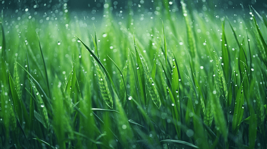 治愈风景摄影照片_春季谷雨唯美治愈自然草地