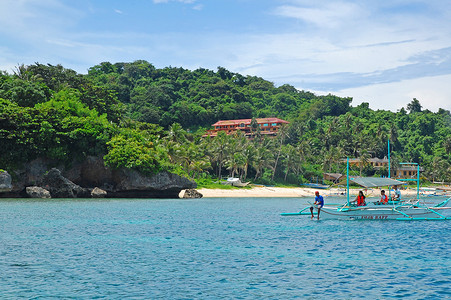 菲律宾阿克兰长滩岛的 Ilig iligan 海滩海岸