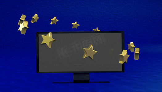 电视广播和内容欧盟法规概念 3d 渲染