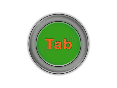 标记为 Tab 的绿色音量按钮，白色背景