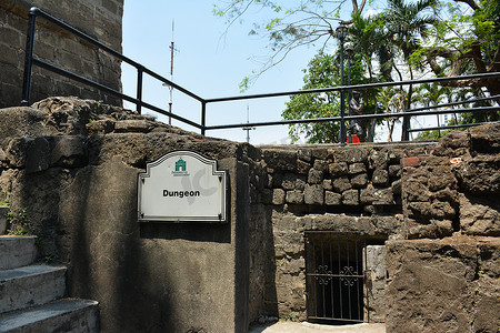 地牢摄影照片_菲律宾马尼拉 Intramuros 的地牢立面