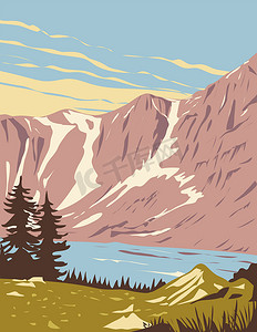 怀俄明州和科罗拉多州的 Medicine Bow-Routt 国家森林 WPA 海报艺术