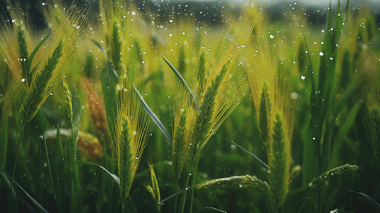 春季谷雨唯美治愈自然草地