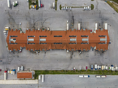 塞萨洛尼基摄影照片_希腊塞萨洛尼基中央市场的空中无人机景观视图 — C.M.TH.